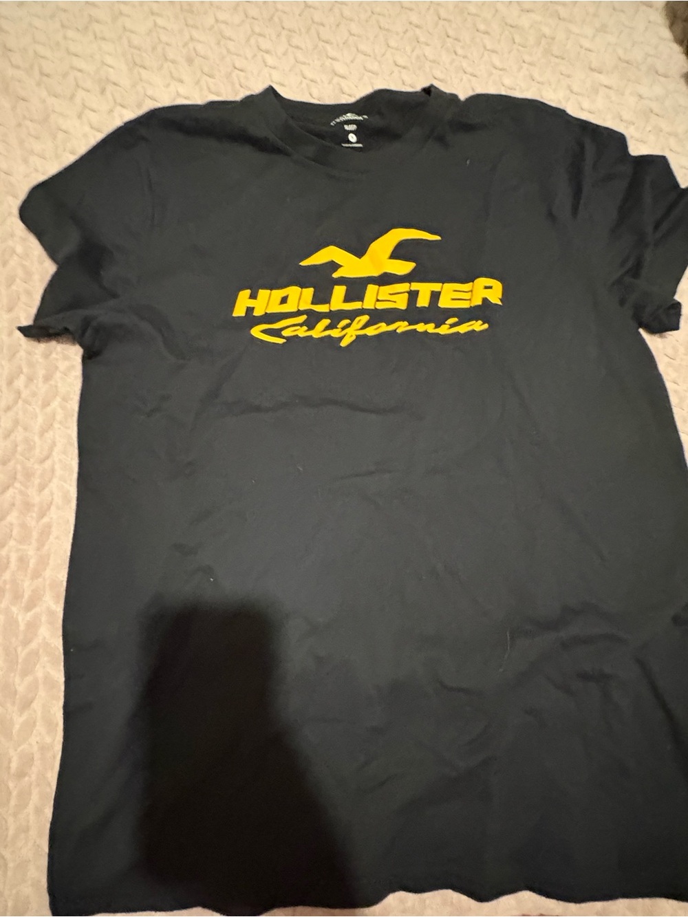 Hollister Black Tee with Yellow Logo
